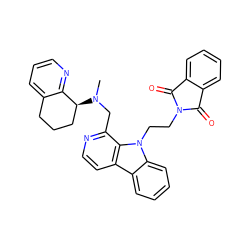 CN(Cc1nccc2c3ccccc3n(CCN3C(=O)c4ccccc4C3=O)c12)[C@H]1CCCc2cccnc21 ZINC000200696005