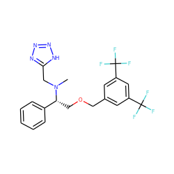 CN(Cc1nnn[nH]1)[C@H](COCc1cc(C(F)(F)F)cc(C(F)(F)F)c1)c1ccccc1 ZINC000027638139