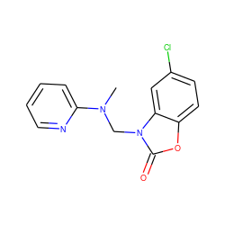 CN(Cn1c(=O)oc2ccc(Cl)cc21)c1ccccn1 ZINC000026724848