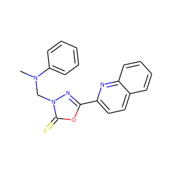 CN(Cn1nc(-c2ccc3ccccc3n2)oc1=S)c1ccccc1 ZINC000095594194