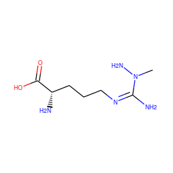 CN(N)/C(N)=N\CCC[C@H](N)C(=O)O ZINC000029134348