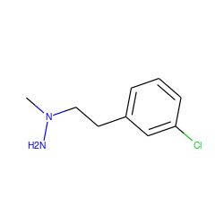 CN(N)CCc1cccc(Cl)c1 ZINC000064479798