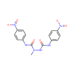 CN(NC(=O)Nc1ccc([N+](=O)[O-])cc1)C(=O)Nc1ccc([N+](=O)[O-])cc1 ZINC000095563597