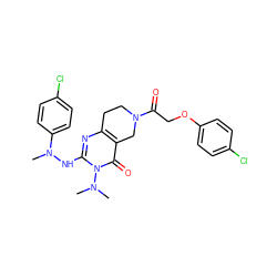 CN(Nc1nc2c(c(=O)n1N(C)C)CN(C(=O)COc1ccc(Cl)cc1)CC2)c1ccc(Cl)cc1 ZINC001772581405