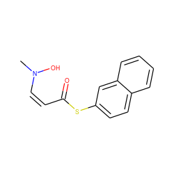 CN(O)/C=C\C(=O)Sc1ccc2ccccc2c1 ZINC000027327775