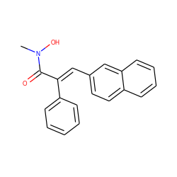 CN(O)C(=O)/C(=C/c1ccc2ccccc2c1)c1ccccc1 ZINC000027654962