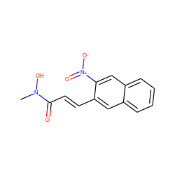 CN(O)C(=O)/C=C/c1cc2ccccc2cc1[N+](=O)[O-] ZINC000028096610