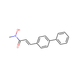 CN(O)C(=O)/C=C/c1ccc(-c2ccccc2)cc1 ZINC000028103871