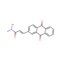 CN(O)C(=O)/C=C/c1ccc2c(c1)C(=O)c1ccccc1C2=O ZINC000028094777