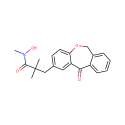 CN(O)C(=O)C(C)(C)Cc1ccc2c(c1)C(=O)c1ccccc1CO2 ZINC000013745520