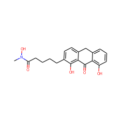 CN(O)C(=O)CCCCc1ccc2c(c1O)C(=O)c1c(O)cccc1C2 ZINC000003821344