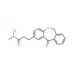 CN(O)C(=O)CCc1ccc2c(c1)C(=O)c1ccccc1CO2 ZINC000000004929