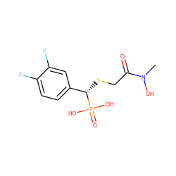 CN(O)C(=O)CS[C@@H](c1ccc(F)c(F)c1)P(=O)(O)O ZINC000096284906