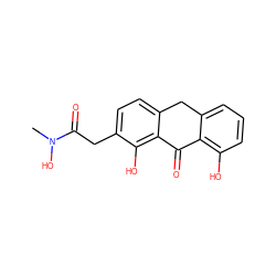 CN(O)C(=O)Cc1ccc2c(c1O)C(=O)c1c(O)cccc1C2 ZINC000000021797