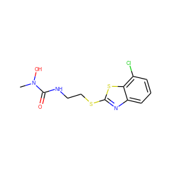 CN(O)C(=O)NCCSc1nc2cccc(Cl)c2s1 ZINC000013650920