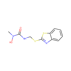 CN(O)C(=O)NCSc1nc2ccccc2s1 ZINC000013650912