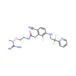 CN(OCCNC(=O)Cc1c(C#N)ccc(NCC(F)(F)c2ccccn2)c1F)C(=N)N ZINC000029043461