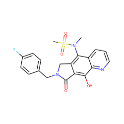 CN(c1c2c(c(O)c3ncccc13)C(=O)N(Cc1ccc(F)cc1)C2)S(C)(=O)=O ZINC000035078403