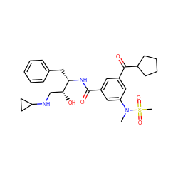 CN(c1cc(C(=O)N[C@@H](Cc2ccccc2)[C@H](O)CNC2CC2)cc(C(=O)C2CCCC2)c1)S(C)(=O)=O ZINC000014960407