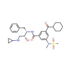 CN(c1cc(C(=O)N[C@@H](Cc2ccccc2)[C@H](O)CNC2CC2)cc(C(=O)C2CCCCC2)c1)S(C)(=O)=O ZINC000014960400