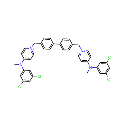 CN(c1cc[n+](Cc2ccc(-c3ccc(C[n+]4ccc(N(C)c5cc(Cl)cc(Cl)c5)cc4)cc3)cc2)cc1)c1cc(Cl)cc(Cl)c1 ZINC000072134038