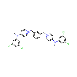 CN(c1cc[n+](Cc2cccc(C[n+]3ccc(N(C)c4cc(Cl)cc(Cl)c4)cc3)c2)cc1)c1cc(Cl)cc(Cl)c1 ZINC000028460882