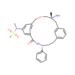 CN(c1cc2cc(c1)C(=O)N[C@@H](c1ccccc1)CCc1cccc(c1)C[C@@](C)(N)COC2)S(C)(=O)=O ZINC000028949960