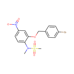 CN(c1ccc([N+](=O)[O-])cc1OCc1ccc(Br)cc1)S(C)(=O)=O ZINC000035324013