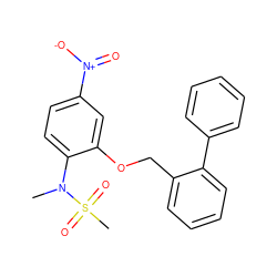 CN(c1ccc([N+](=O)[O-])cc1OCc1ccccc1-c1ccccc1)S(C)(=O)=O ZINC000035323816