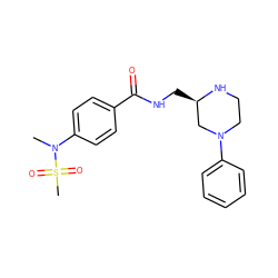 CN(c1ccc(C(=O)NC[C@@H]2CN(c3ccccc3)CCN2)cc1)S(C)(=O)=O ZINC000003796626