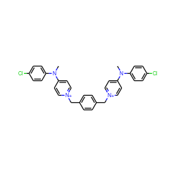 CN(c1ccc(Cl)cc1)c1cc[n+](Cc2ccc(C[n+]3ccc(N(C)c4ccc(Cl)cc4)cc3)cc2)cc1 ZINC000028458673