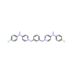 CN(c1ccc(Cl)cc1)c1cc[n+](Cc2cccc(C[n+]3ccc(N(C)c4ccc(Cl)cc4)cc3)c2)cc1 ZINC000028460018