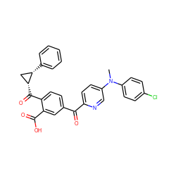 CN(c1ccc(Cl)cc1)c1ccc(C(=O)c2ccc(C(=O)[C@@H]3C[C@@H]3c3ccccc3)c(C(=O)O)c2)nc1 ZINC000199274906