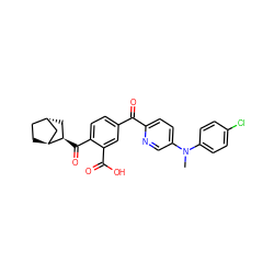 CN(c1ccc(Cl)cc1)c1ccc(C(=O)c2ccc(C(=O)[C@@H]3C[C@H]4CC[C@H]3C4)c(C(=O)O)c2)nc1 ZINC001772635455