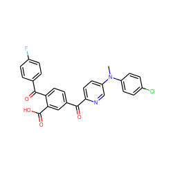 CN(c1ccc(Cl)cc1)c1ccc(C(=O)c2ccc(C(=O)c3ccc(F)cc3)c(C(=O)O)c2)nc1 ZINC000164821656