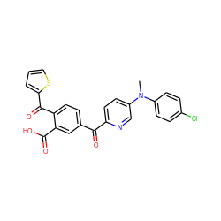 CN(c1ccc(Cl)cc1)c1ccc(C(=O)c2ccc(C(=O)c3cccs3)c(C(=O)O)c2)nc1 ZINC000164822021