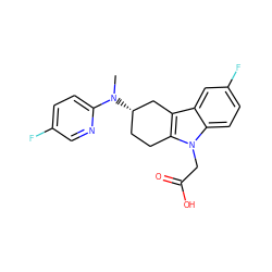 CN(c1ccc(F)cn1)[C@H]1CCc2c(c3cc(F)ccc3n2CC(=O)O)C1 ZINC000118879866