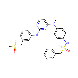 CN(c1ccc(NS(=O)(=O)Cc2ccccc2)cc1)c1ccnc(Nc2cccc(CS(C)(=O)=O)c2)n1 ZINC000014945127