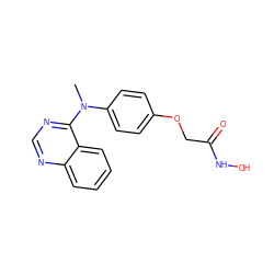 CN(c1ccc(OCC(=O)NO)cc1)c1ncnc2ccccc12 ZINC000653735695