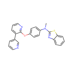 CN(c1ccc(Oc2ncccc2-c2cccnc2)cc1)c1nc2ccccc2s1 ZINC000143731303