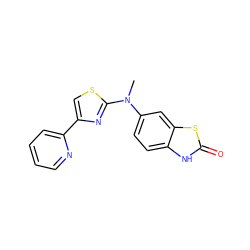 CN(c1ccc2[nH]c(=O)sc2c1)c1nc(-c2ccccn2)cs1 ZINC000653872960