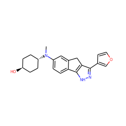 CN(c1ccc2c(c1)Cc1c(-c3ccoc3)n[nH]c1-2)[C@H]1CC[C@H](O)CC1 ZINC000299810937