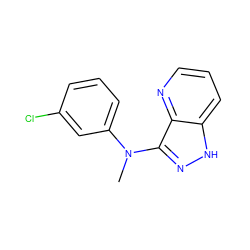 CN(c1cccc(Cl)c1)c1n[nH]c2cccnc12 ZINC000146671411