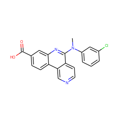 CN(c1cccc(Cl)c1)c1nc2cc(C(=O)O)ccc2c2cnccc12 ZINC000073224025