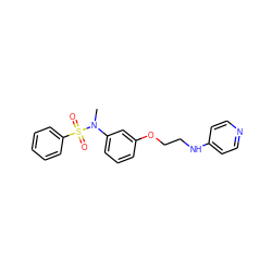 CN(c1cccc(OCCNc2ccncc2)c1)S(=O)(=O)c1ccccc1 ZINC000001545762