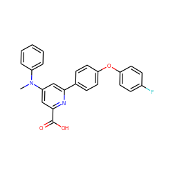 CN(c1ccccc1)c1cc(C(=O)O)nc(-c2ccc(Oc3ccc(F)cc3)cc2)c1 ZINC000114593572