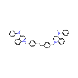 CN(c1ccccc1)c1cc[n+](Cc2ccc(CCc3ccc(C[n+]4ccc(N(C)c5ccccc5)c5ccccc54)cc3)cc2)c2ccccc12 ZINC000028476436