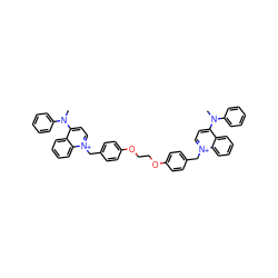 CN(c1ccccc1)c1cc[n+](Cc2ccc(OCCOc3ccc(C[n+]4ccc(N(C)c5ccccc5)c5ccccc54)cc3)cc2)c2ccccc12 ZINC000223215853