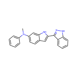 CN(c1ccccc1)c1ccc2cc(-c3n[nH]c4ccccc34)[nH]c2c1 ZINC000066066053