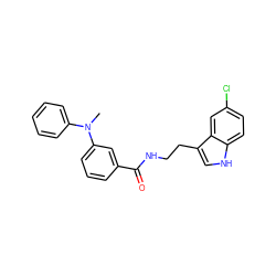 CN(c1ccccc1)c1cccc(C(=O)NCCc2c[nH]c3ccc(Cl)cc23)c1 ZINC000205316484